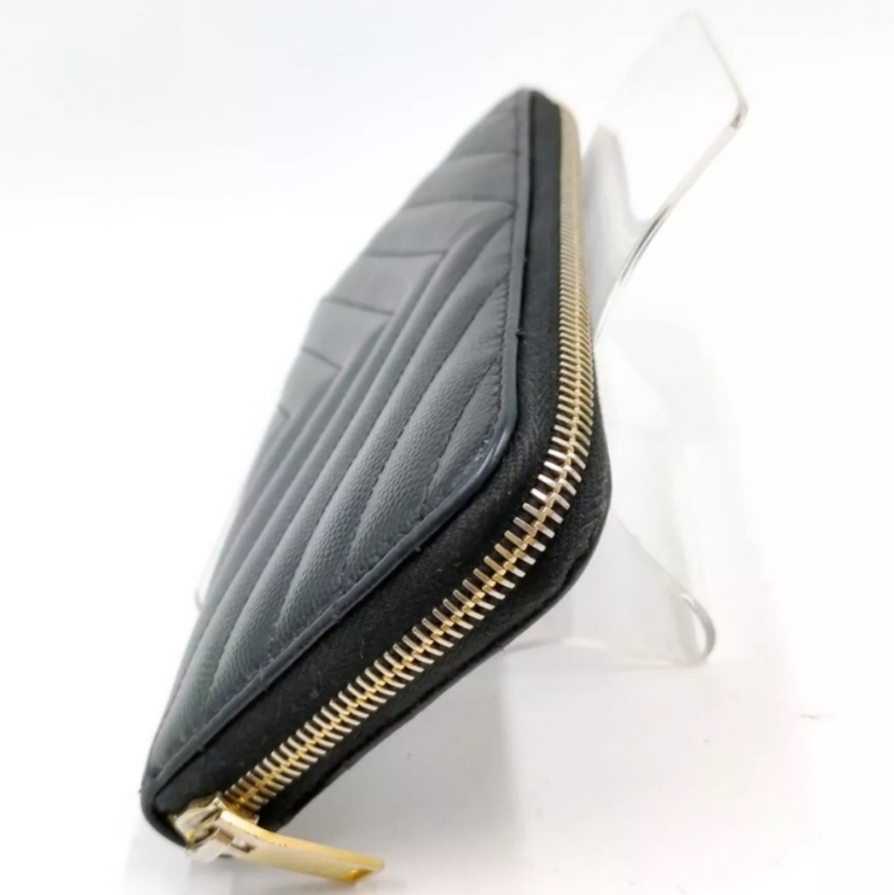 YSL Saint Laurent Long Wallet  Black Caviar Leather/ Preloved - Picture 3 of 10